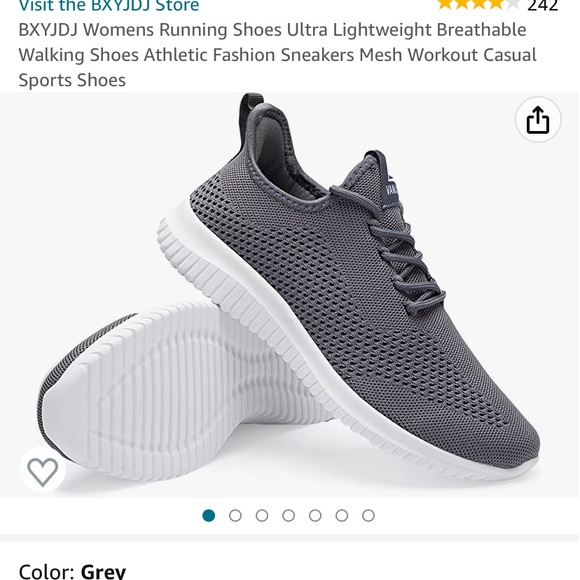 Brand new lightweight breathable running shoes, size 9 gray - Picture 2 of 6